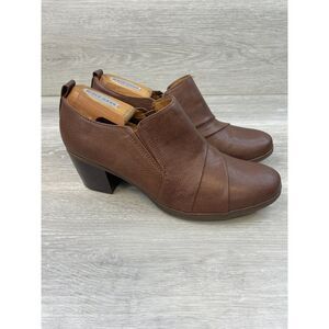 Eurosoft By Sofft Ashby Women's Boot Brown Leather 9.5 Bootie Ankle Casual Shoes